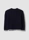 Maglia blu in puro cotone a trecce over fit per bambino_1