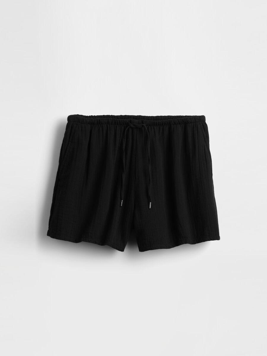 Black pure cotton shorts Gap_6