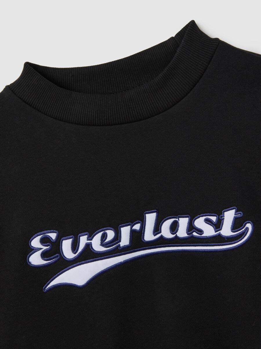 Felpa nera a girocollo Everlast _5