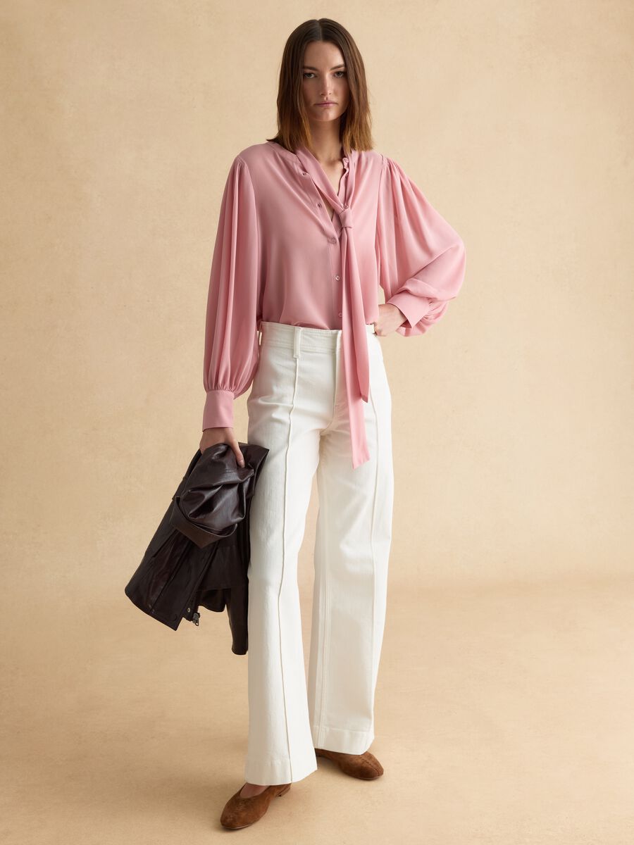 Pink regular fit blouse with buttons_2