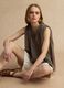 Brown Pure Cotton Sleeveless Blouse Regular Fit_0