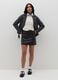 Glossy-effect miniskirt with pockets_0
