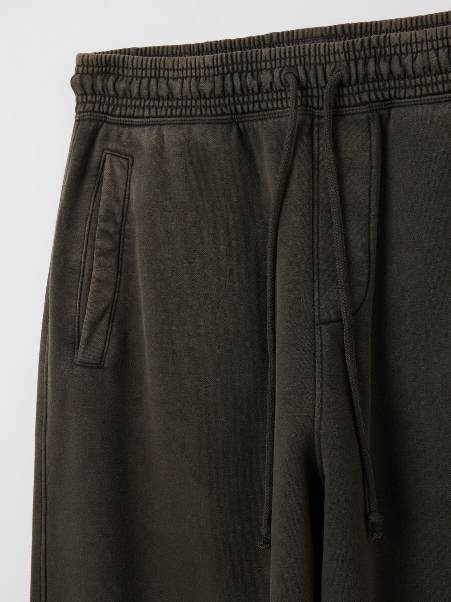Pantaloni in misto cotone nero relaxed fit_5