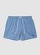 Blue swim shorts with drawstring waist_0