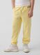 Boys' Regular Fit Yellow Cotton Blend Jogger Trousers_1