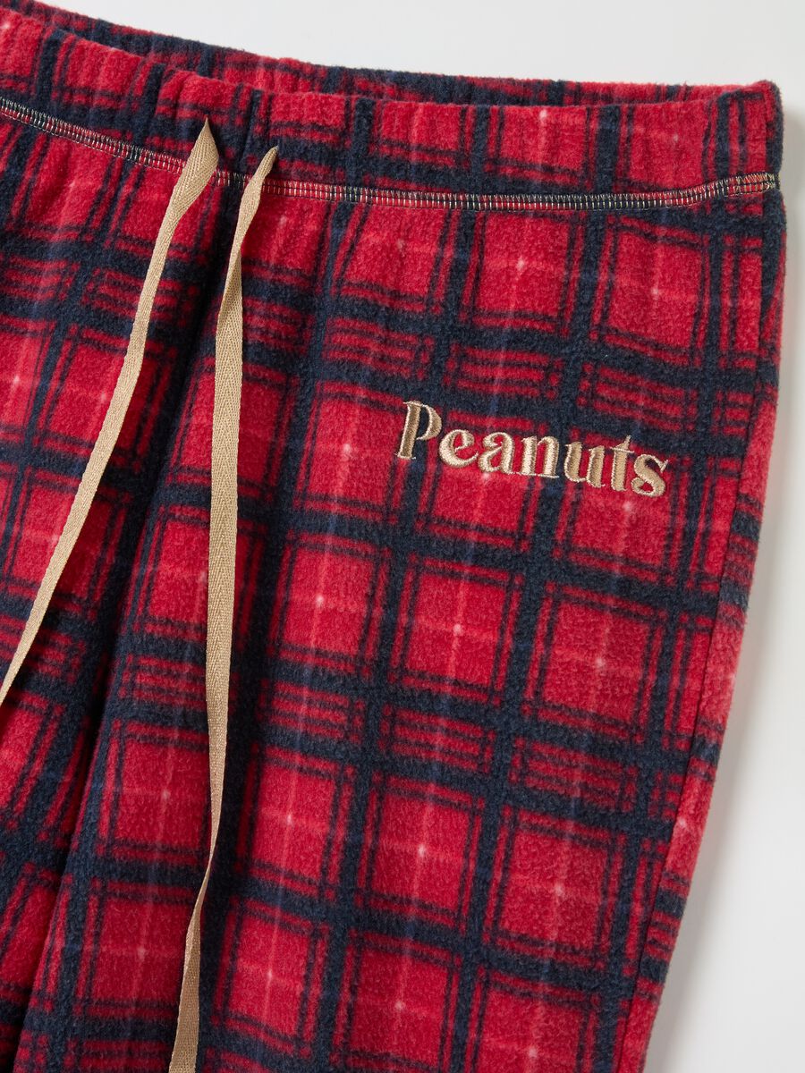 Long pyjamas in velour with Snoopy embroidery_5