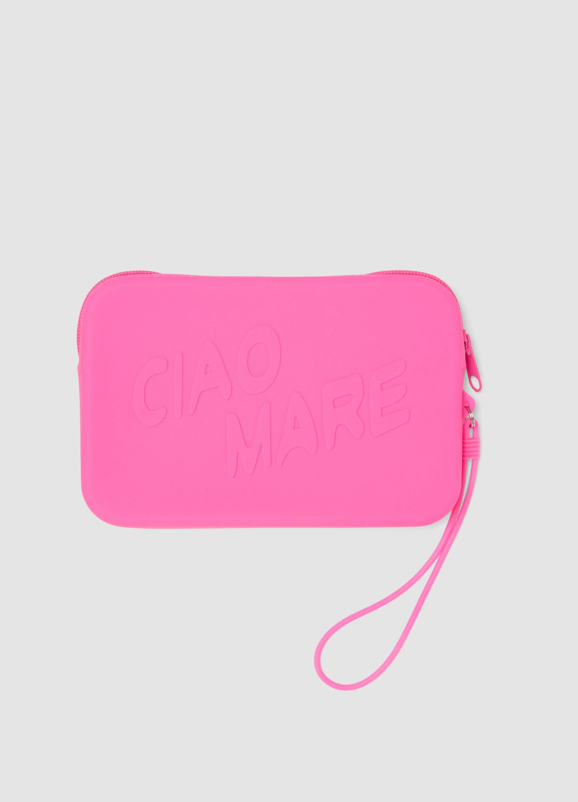 Pink wristlet pouch