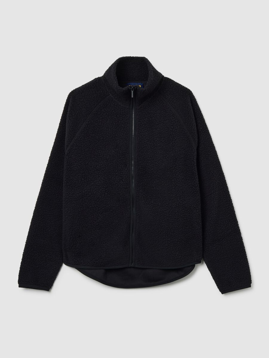 Felpa nera regular fit con zip_4