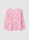 Girls' pink pure cotton long sleeve top - regular fit_0
