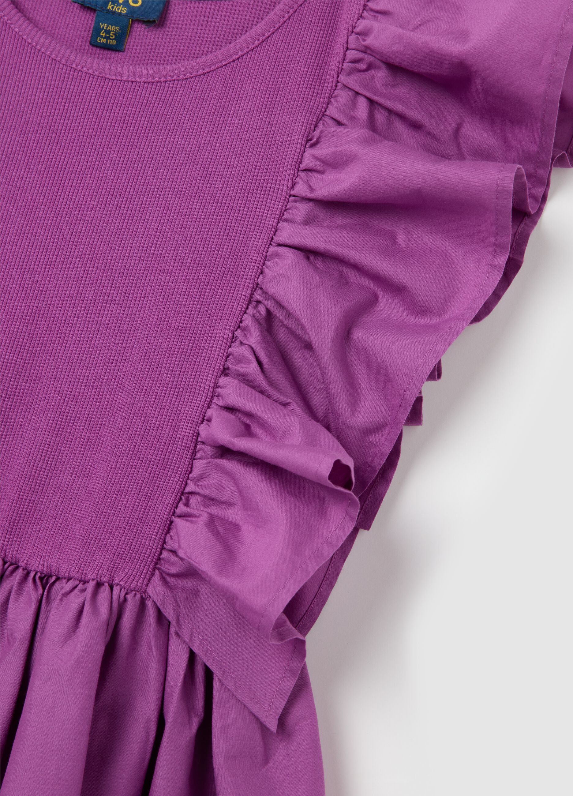 Abito da bambina in cotone viola regular fit