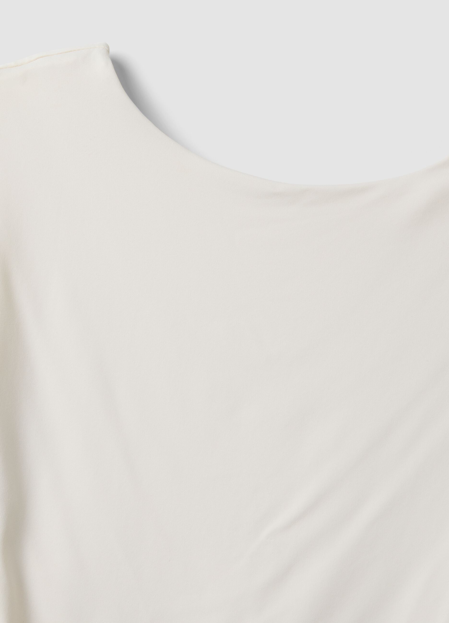 White stretch-fabric top