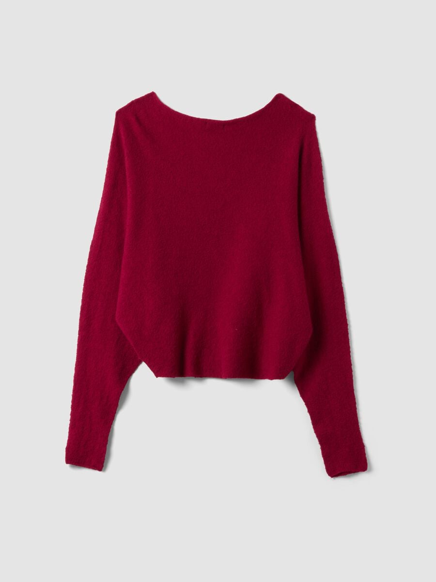Maglia rossa regular fit con scollo ampio_2