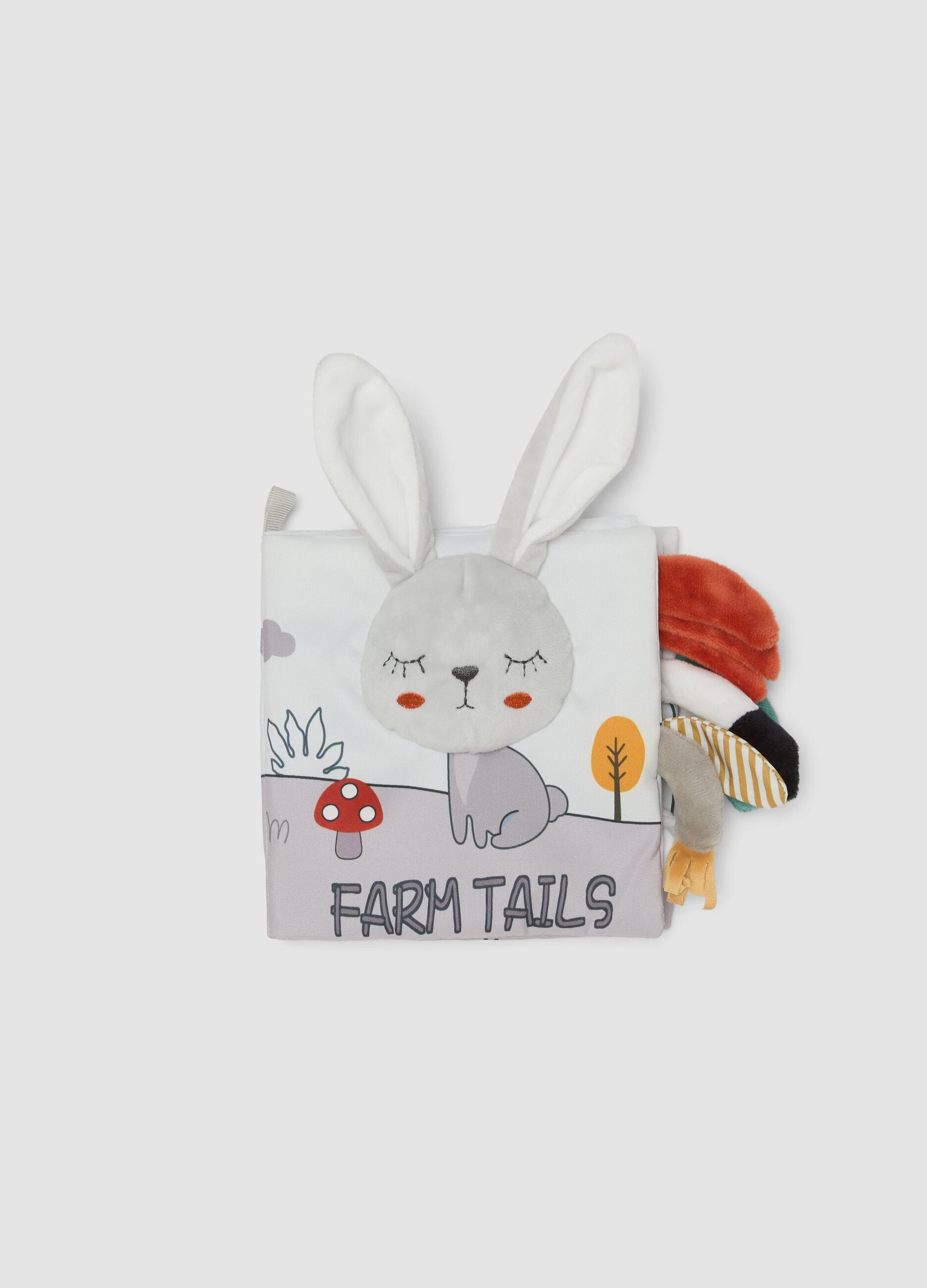Multicolour sensory baby book with farm animals