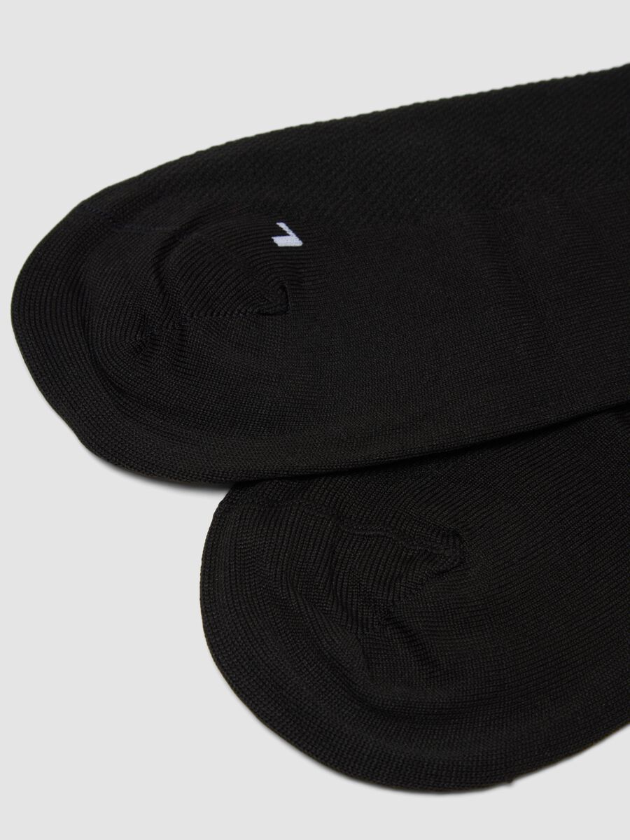 Black ankle sports socks in stretch fabric_1