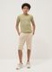 Boys' regular fit beige pure cotton shorts with print_0