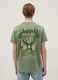 T-shirt in puro cotone verde regular fit con stampa Milwaukee Bucks_3