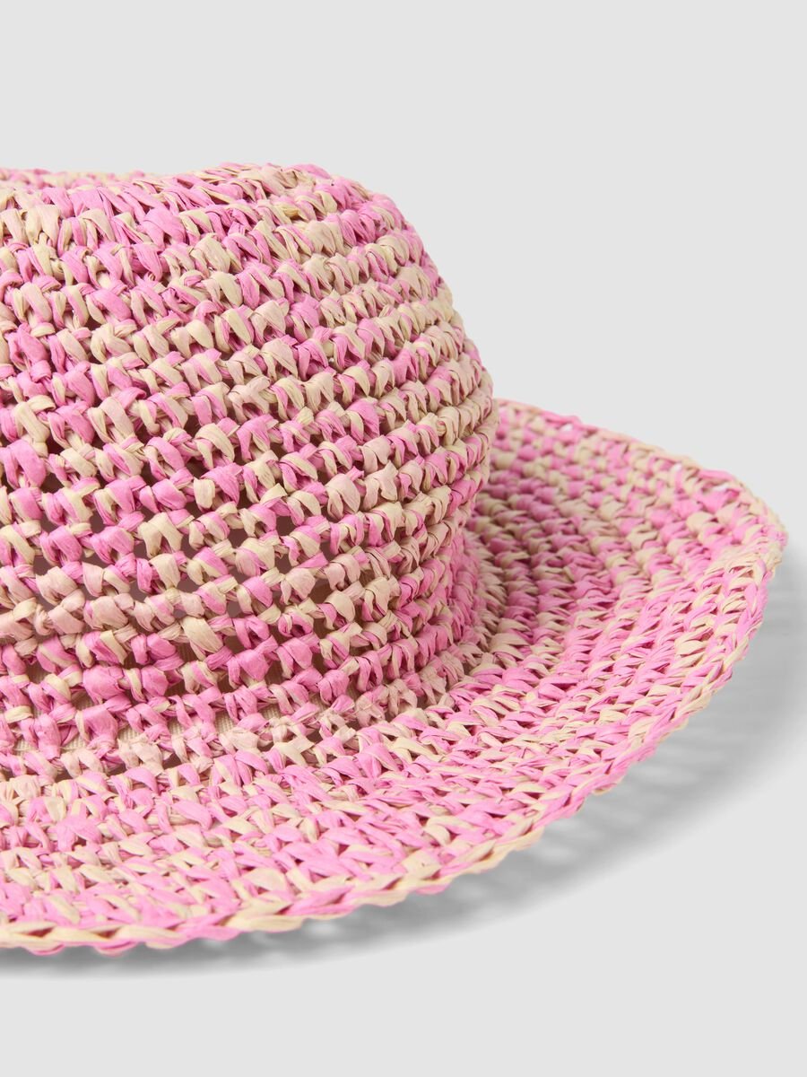 Girl's multicolour pure paper fabric hat, regular fit_2