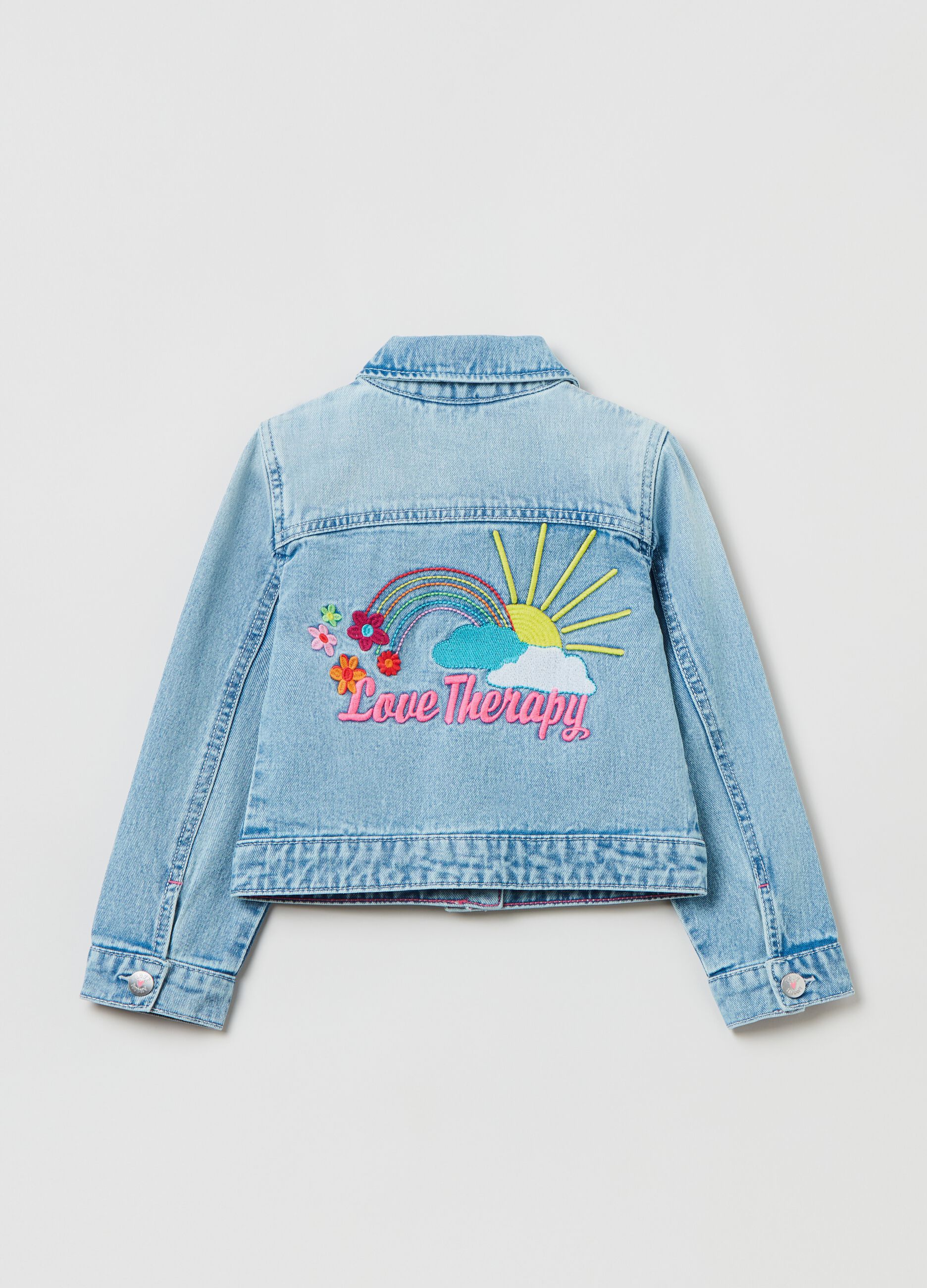 Denim jacket with Love Therapy embroidery