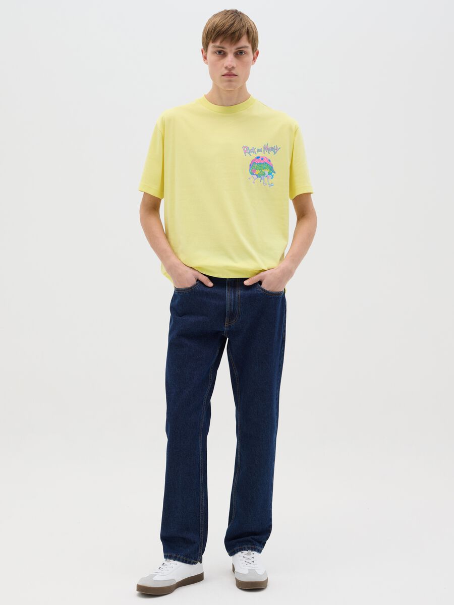 Yellow T-shirt with Rick and Morty print_1