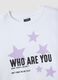 White 100% cotton sweatshirt with ribbed neck and print for girls_1