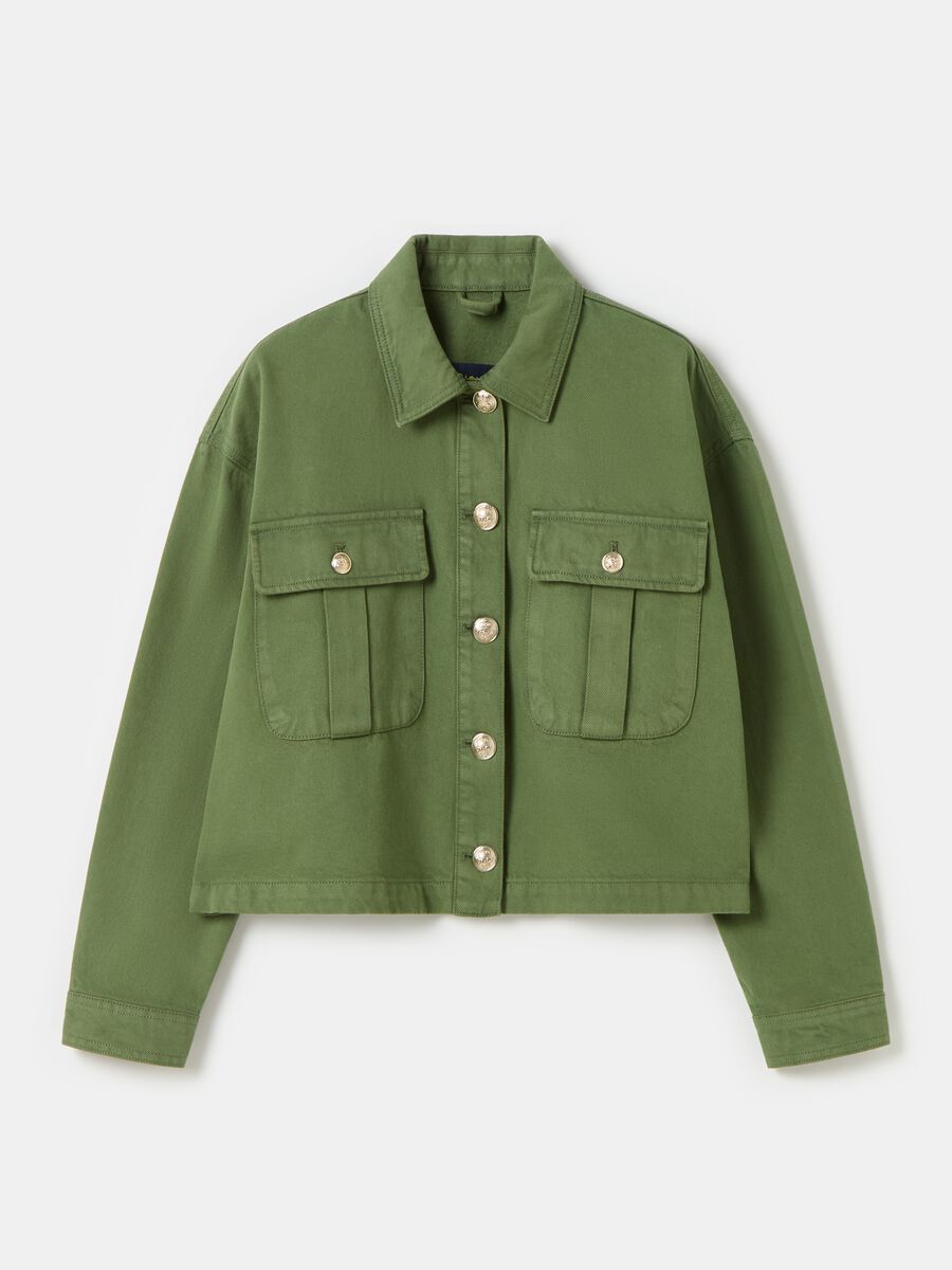 Short oversized jacket with buttons_3