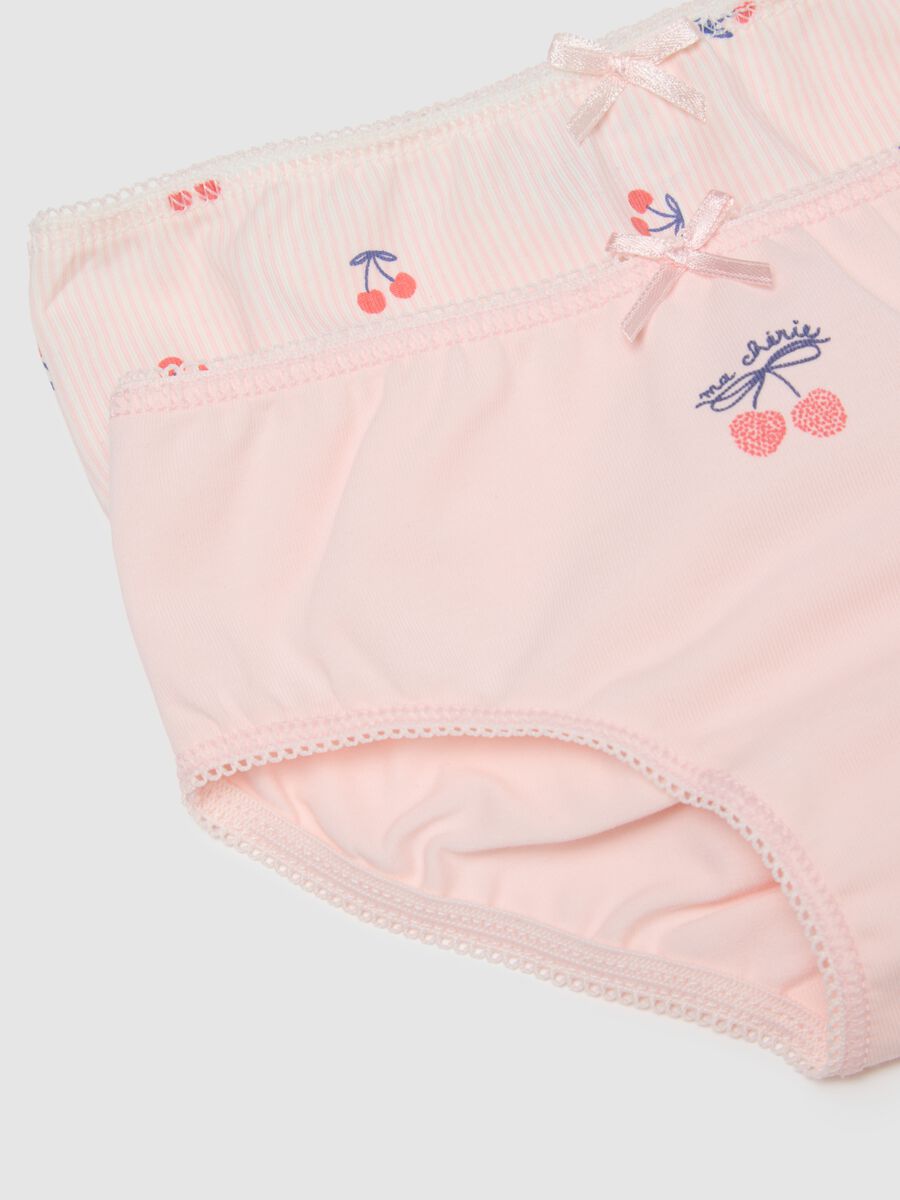 Three-pack multicolour cotton mix baby girl knickers with regular fit_3