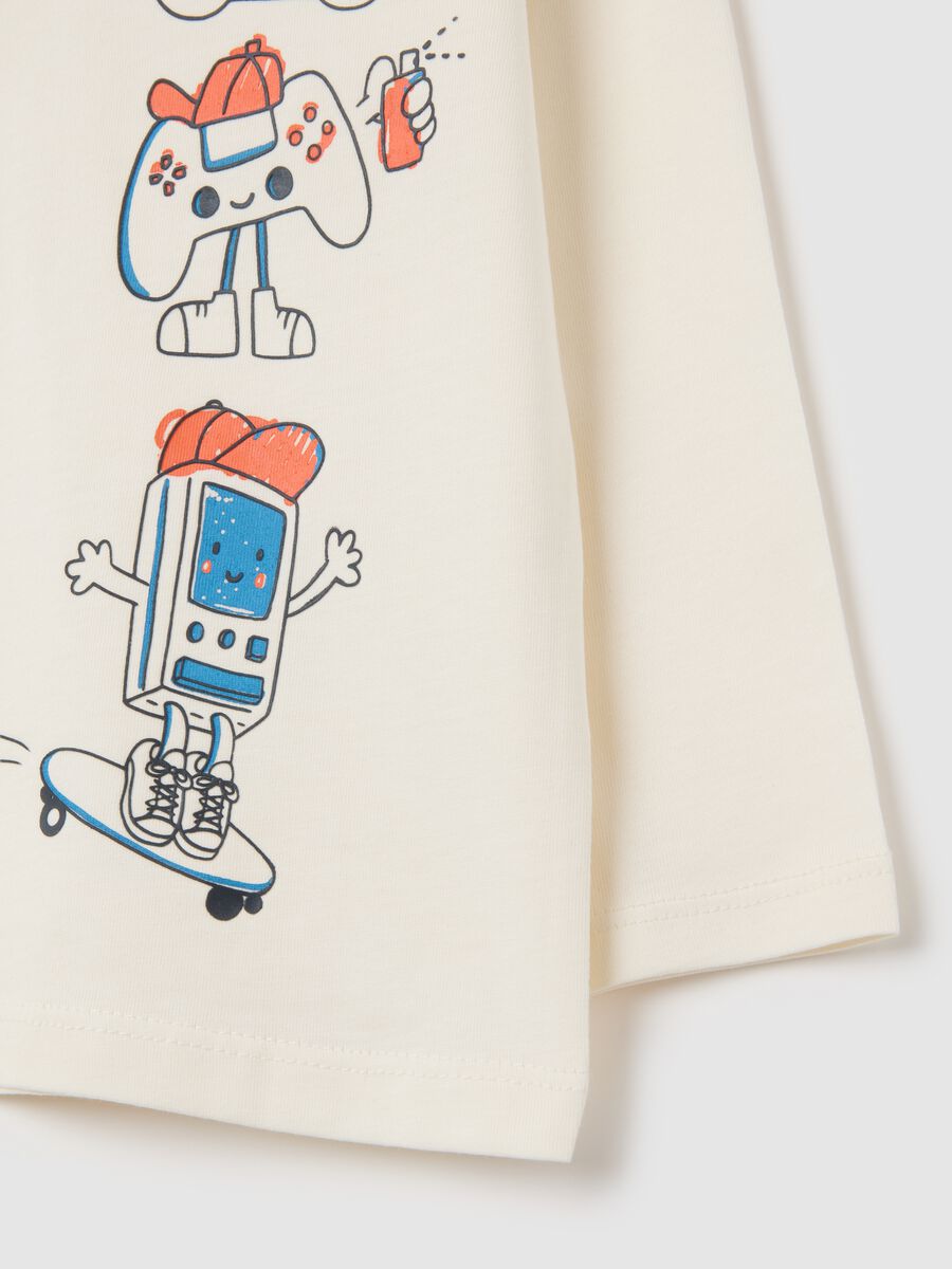 Children's T-shirt in pure cotton white regular fit_2