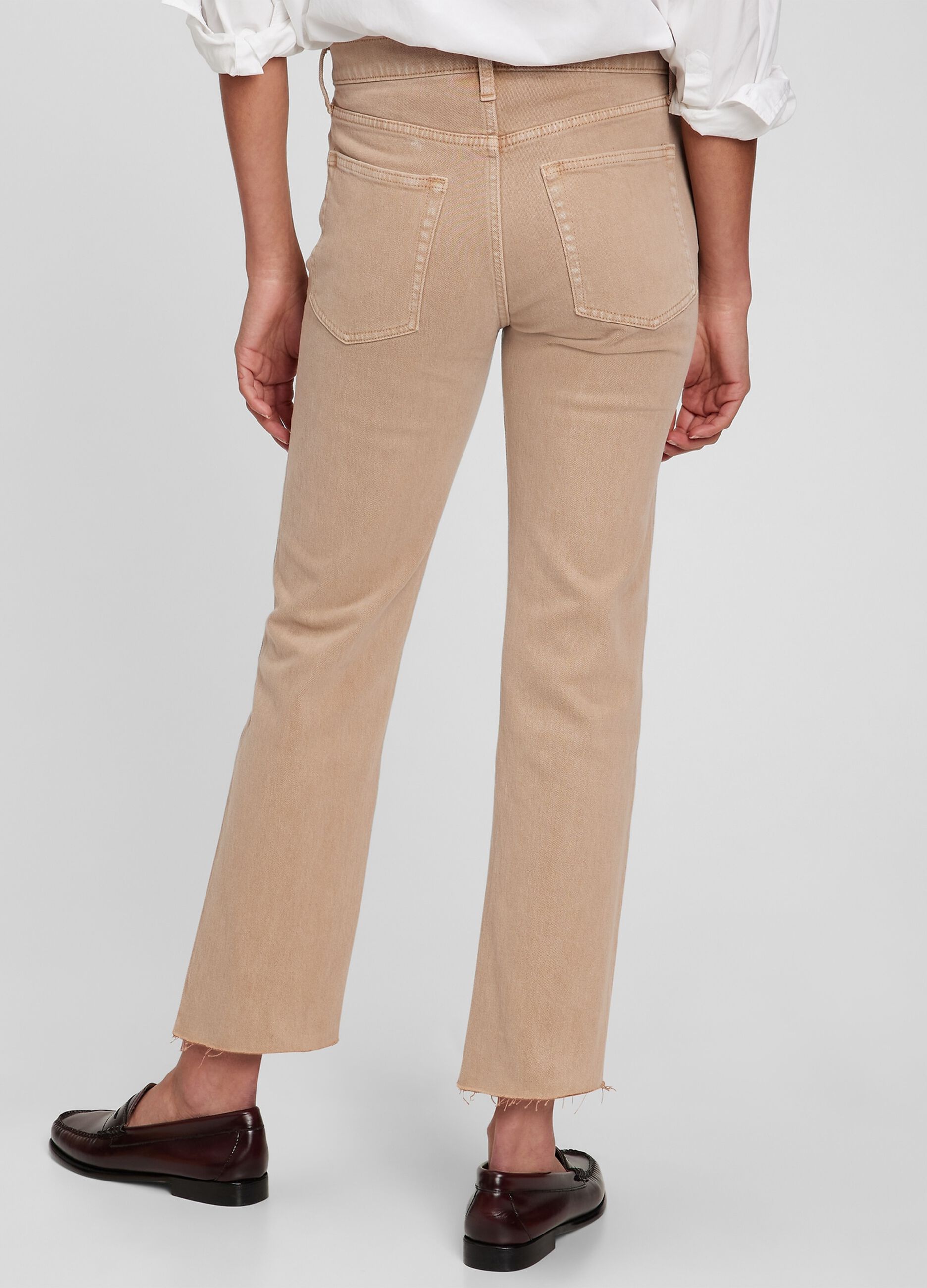 Slim-fit jeans with raw edging