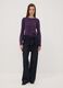 Dark purple fitted crew-neck long-sleeve top_1