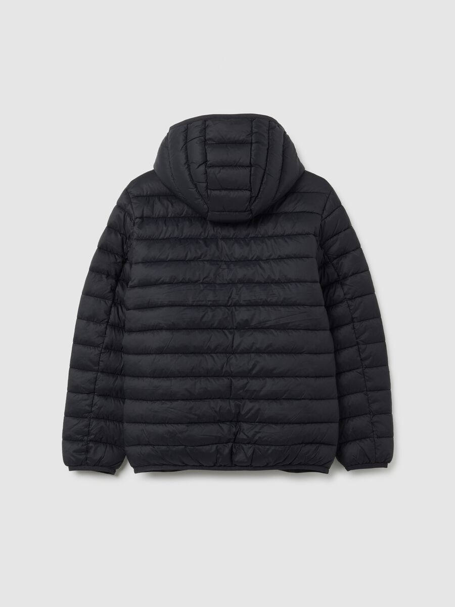 Giacca da ragazzo in misto nero regular fit_1