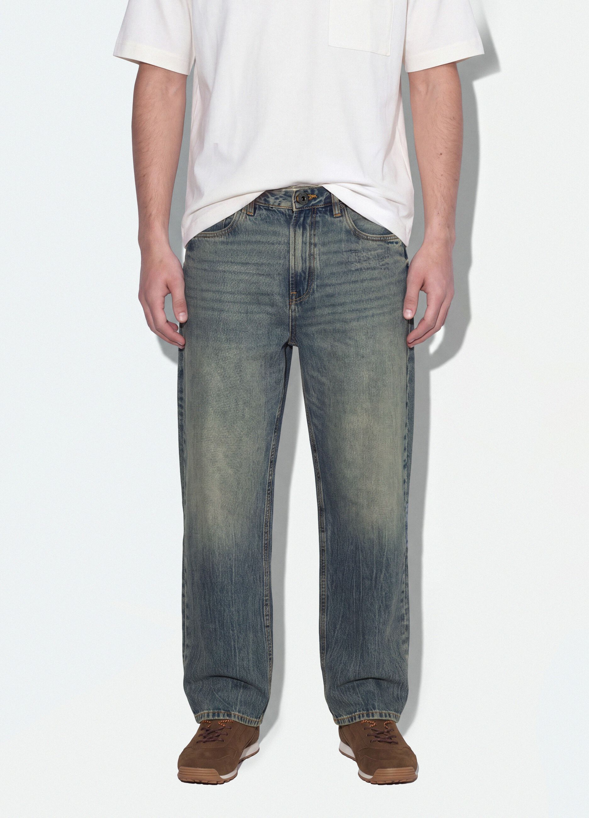Pure cotton denim jeans &ndash; baggy fit