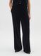 Black Velour Wide Leg Trousers_1