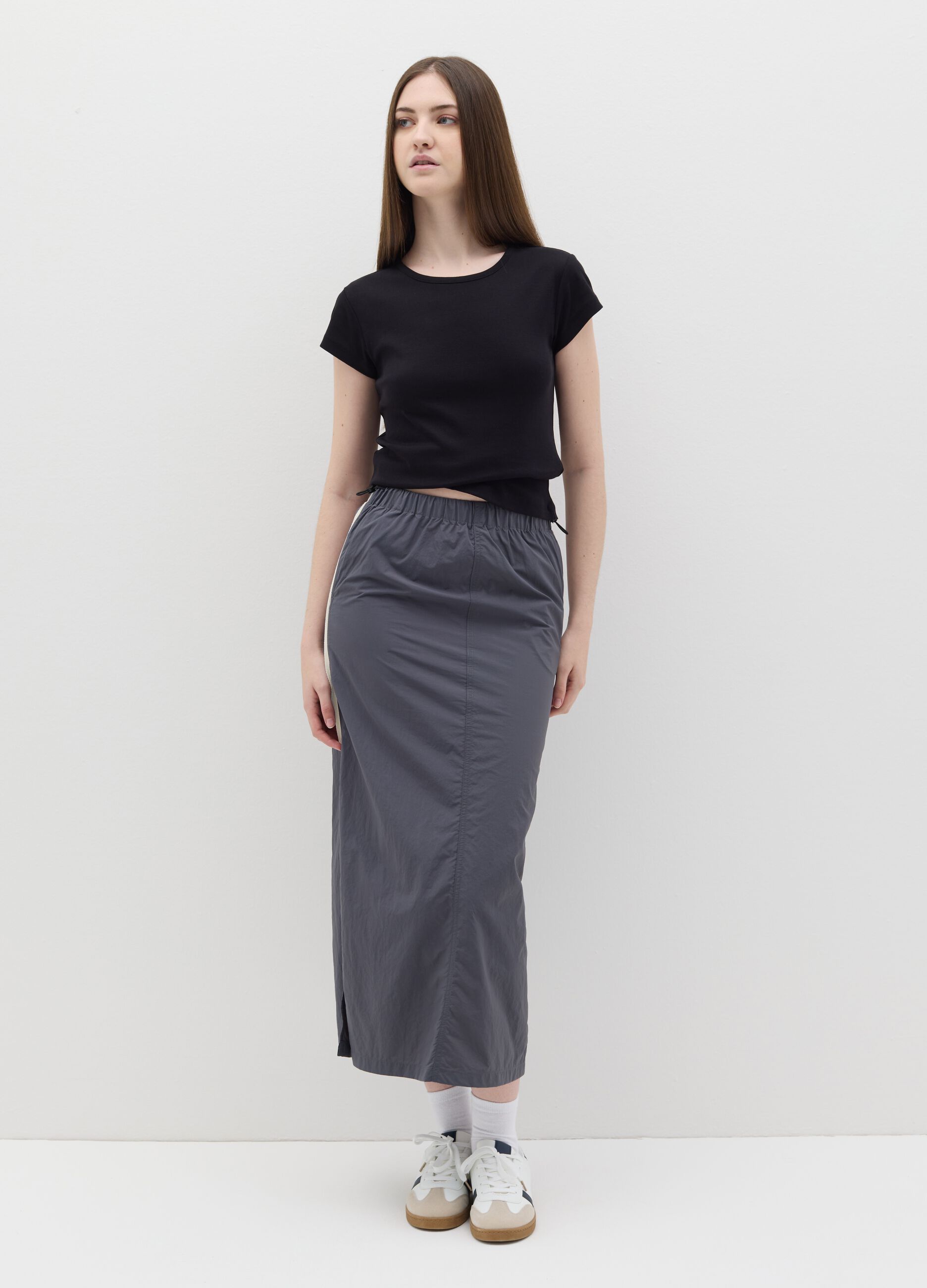 T-shirt girocollo in cotone