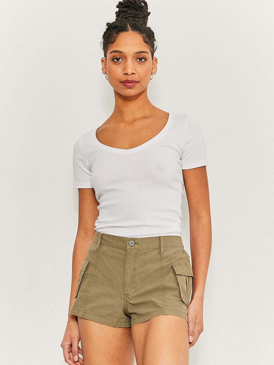 Shorts in cotton with pockets_0