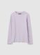 Girl's purple cotton regular fit top_0