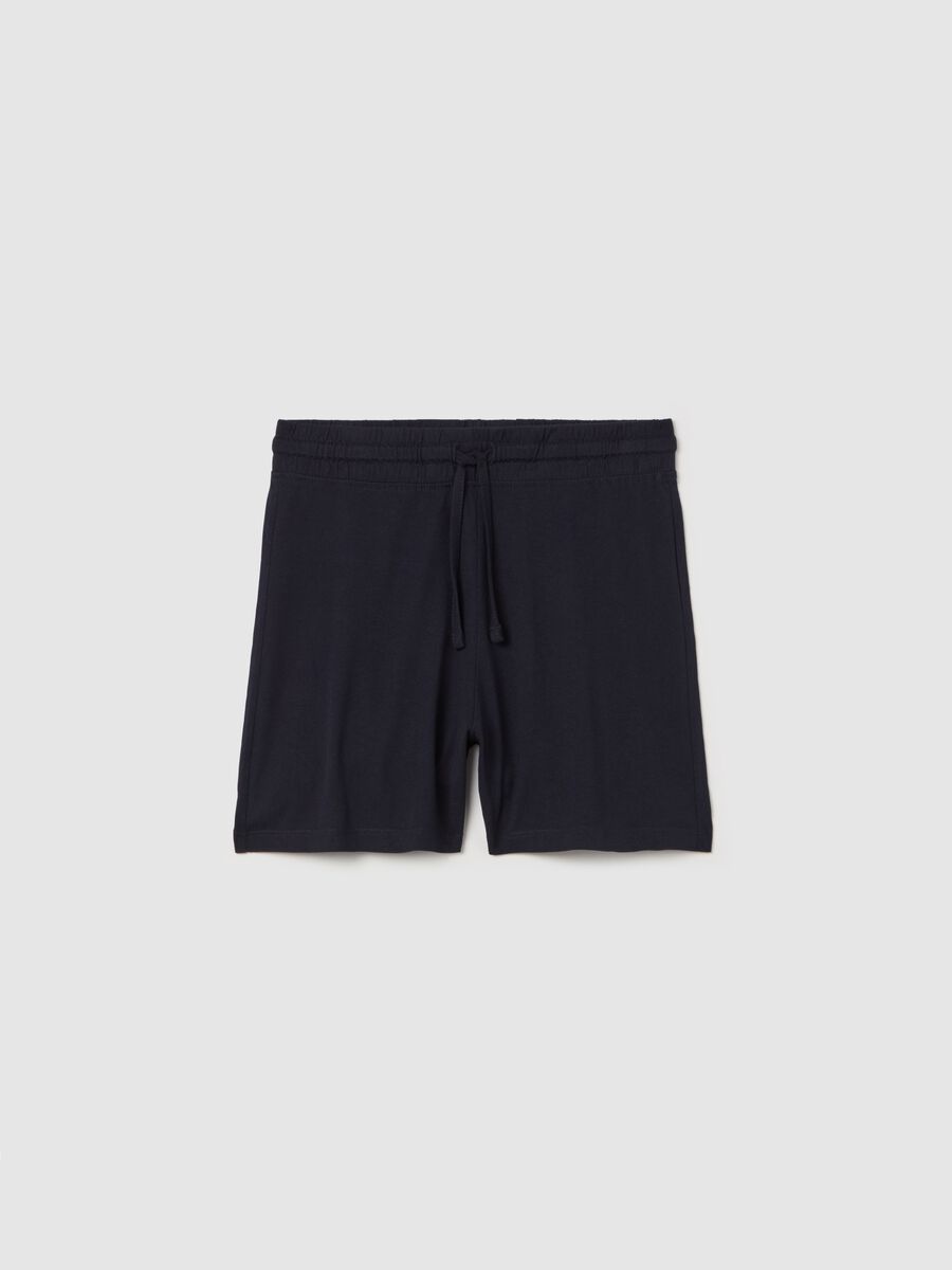 Cotton shorts with drawstring_0