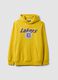 Yellow cotton-blend hoodie with Lakers print_0