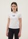 T-shirt in puro cotone bianca da ragazza regular fit con frase_0