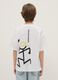 Boy's white pure cotton oversized fit t-shirt with print_1