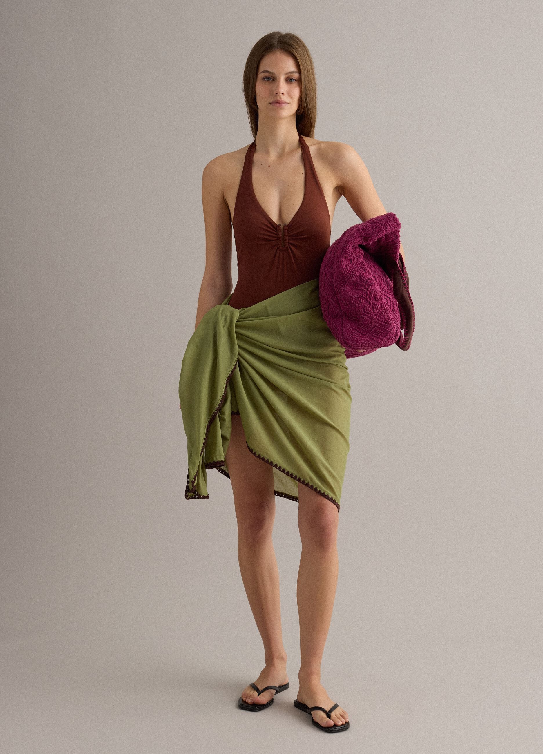 Green pure cotton sarong