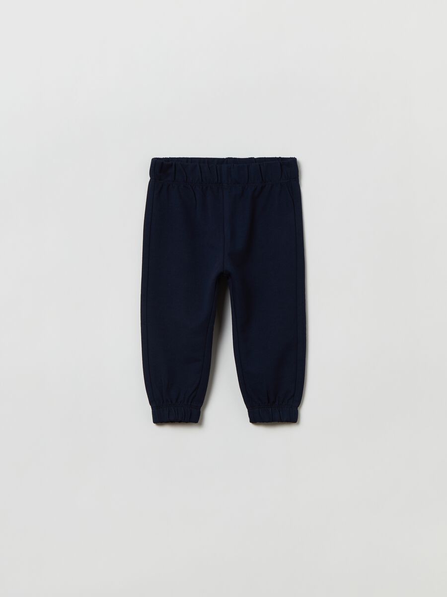 Joggers in felpa con profili elasticati_0