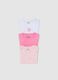 Multicoloured pure cotton baby girl bodysuit set_2