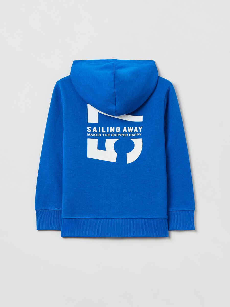 Full-zip with hood and  lettering print_1
