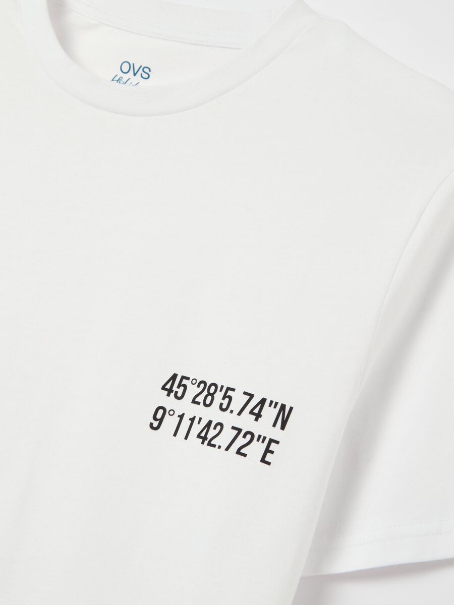 Cotton T-shirt with Via Montenapoleone coordinates_5