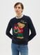 Blue Christmas Crew Neck Jumper Regular Fit_1
