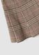 Girls&rsquo; brown checked stretch viscose skort_3