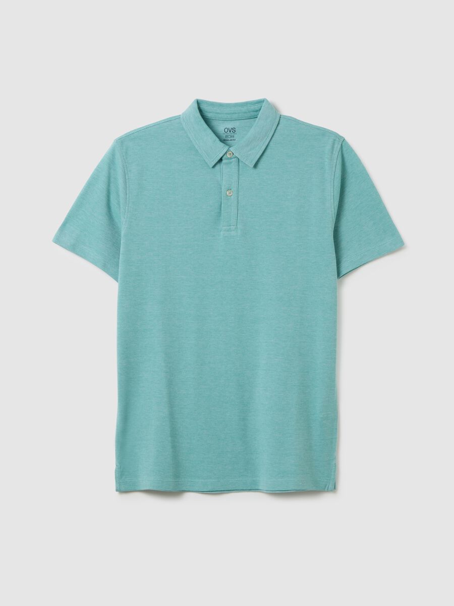 Men's Light Blue Pure Cotton Polo - Regular Fit_4