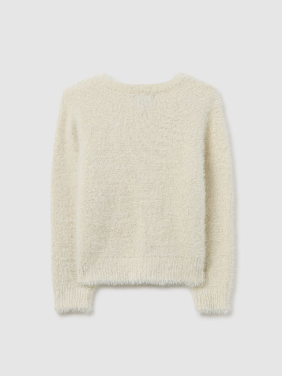 Girls' White Regular Fit Cardigan_1