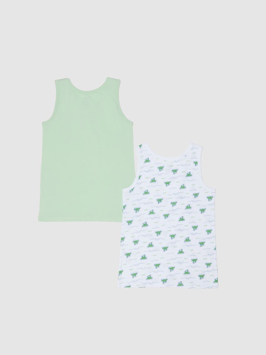 Bipack canottiere in puro cotone multicolor da bambino regular fit_1