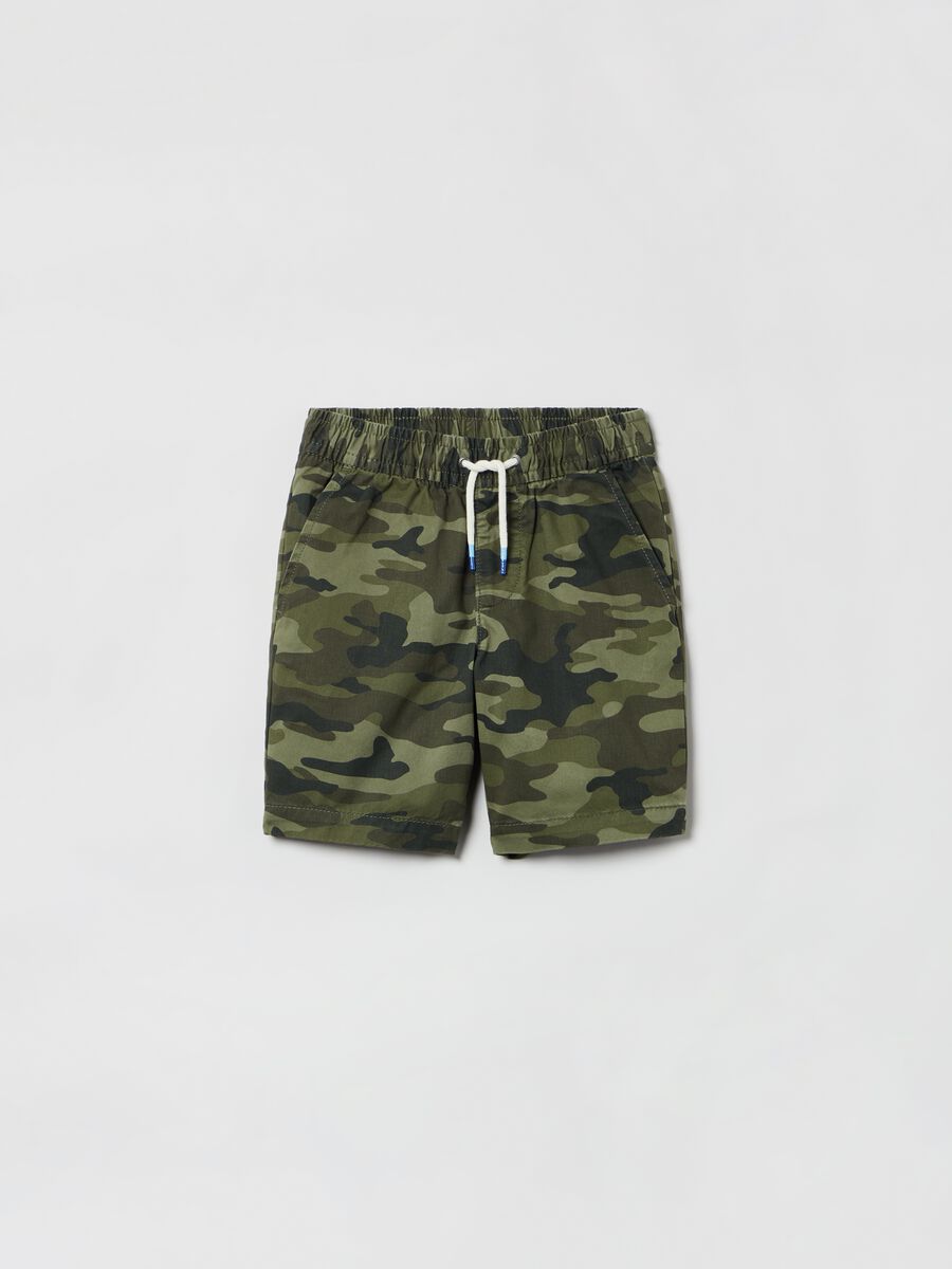 Shorts in cotone con coulisse_0